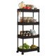 Plastic multi-layer extremely narrow storage rack