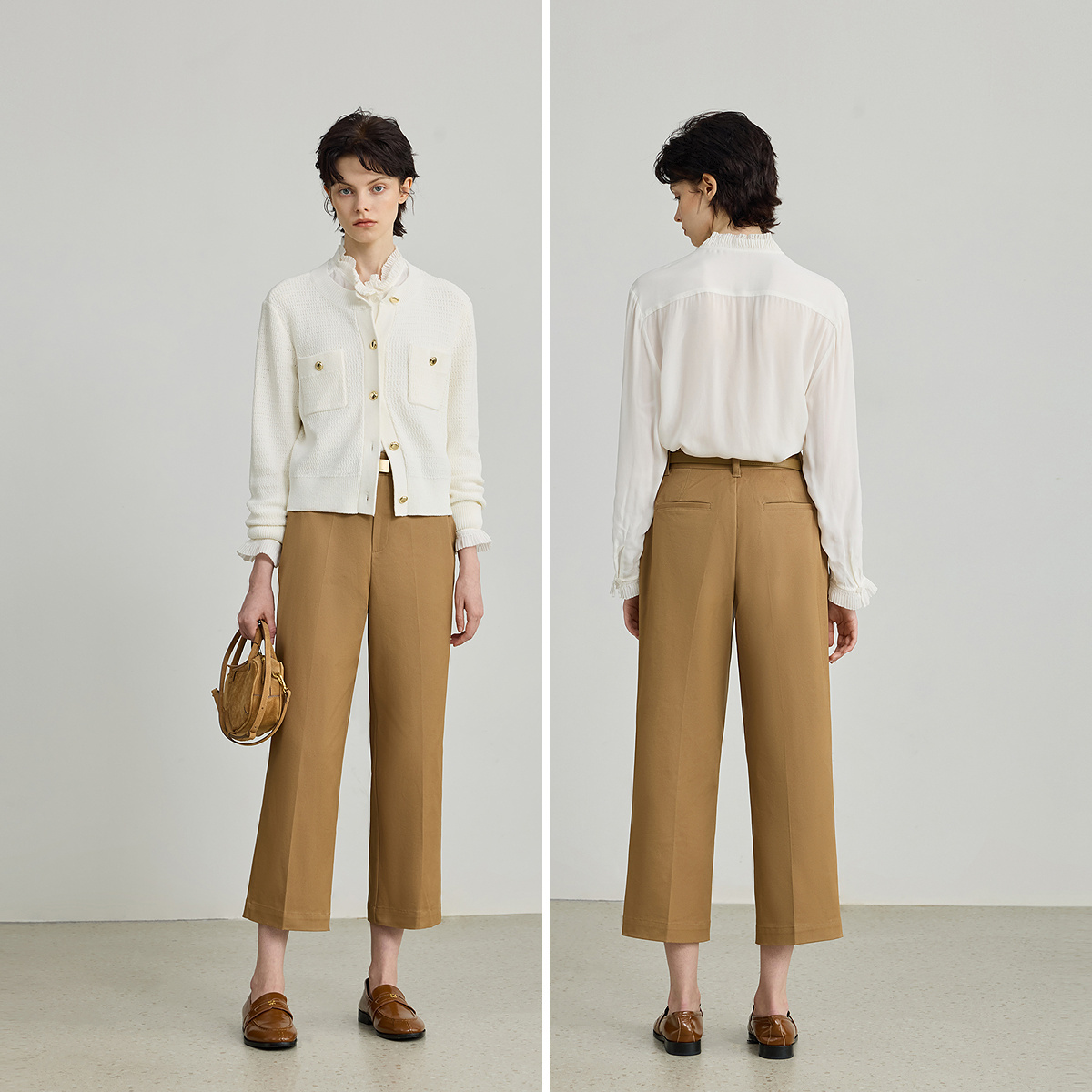 【商场同款】LILY2025新款女装可露丽弹力九分裤直筒裤小个子 - 图1