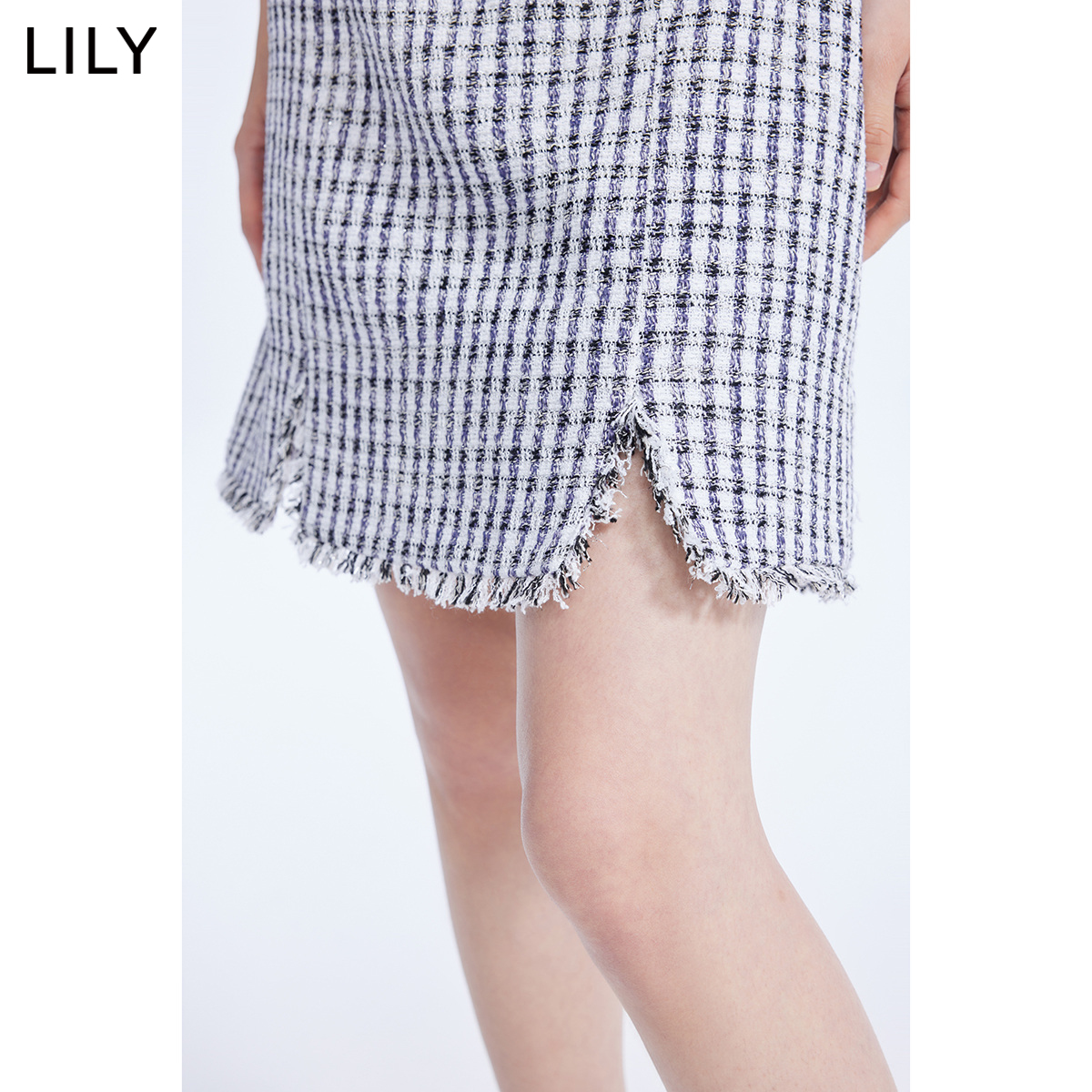 【周雨彤同款】【商场同款】LILY2022秋新款女装复古半身裙短裙 - 图2