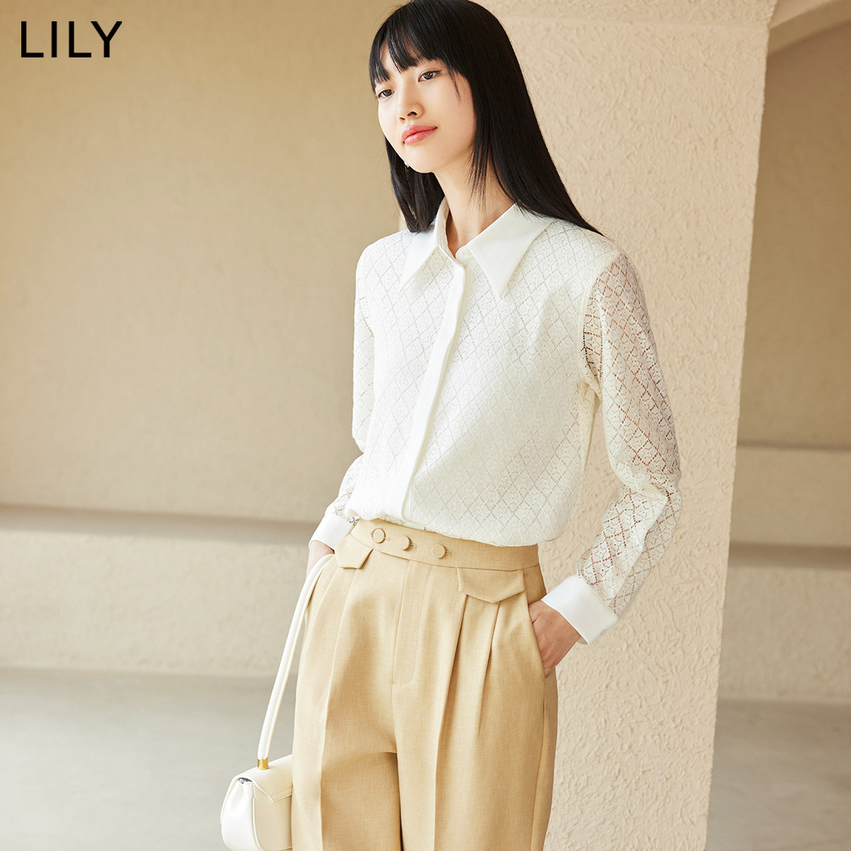 lily2022秋新款女装复古优雅感衬衫 LILY衬衫