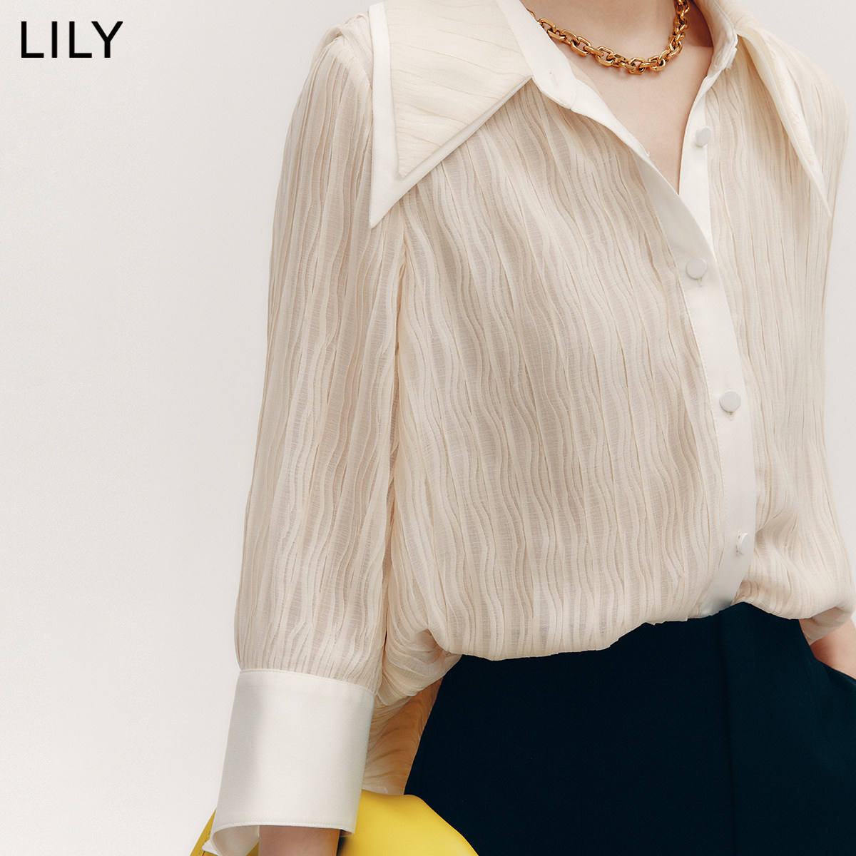 lily2022秋新款女装气质高贵衬衫 LILY衬衫