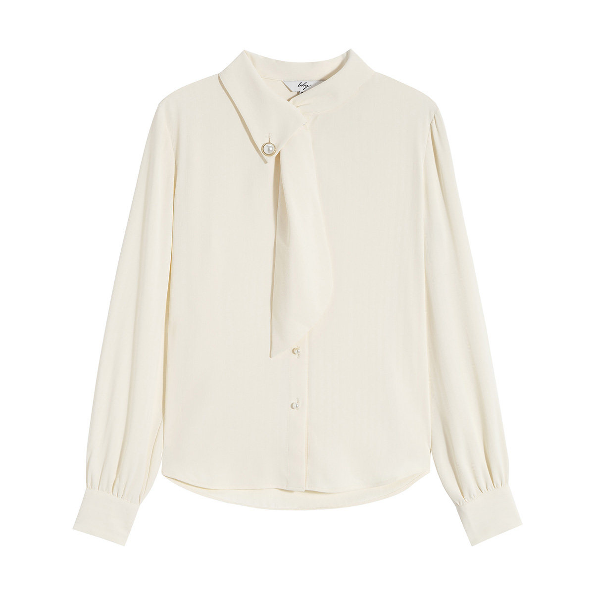 lily2022夏新款女装设计感领带衬衫 LILY衬衫
