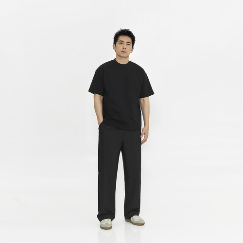 TOPTIER BRO凉感COOLMAX西裤男夏季休闲吸湿排汗宽松直筒通勤长裤 - 图2