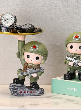 特种兵手举托盘摆件小物件收纳