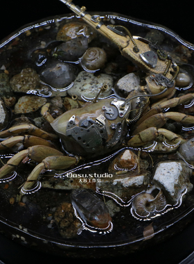 diy螃蟹摆件工作室复古装饰