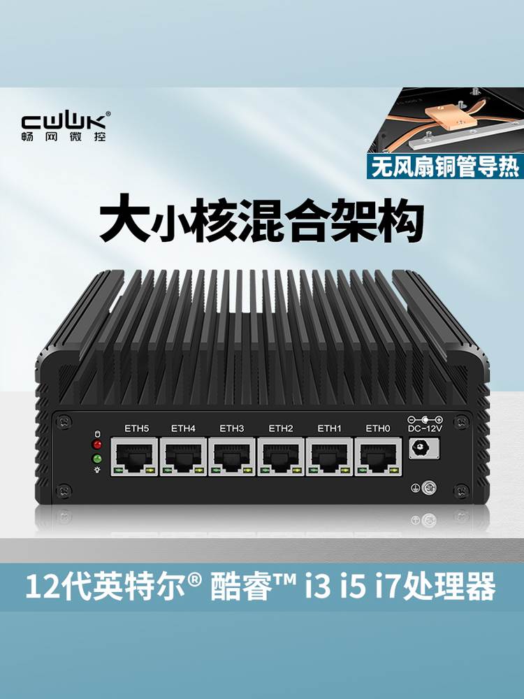 12代8505酷睿i3-1215u/i5-1235u/i7-1265u迷你主机六网2.5G软路由 - 图0