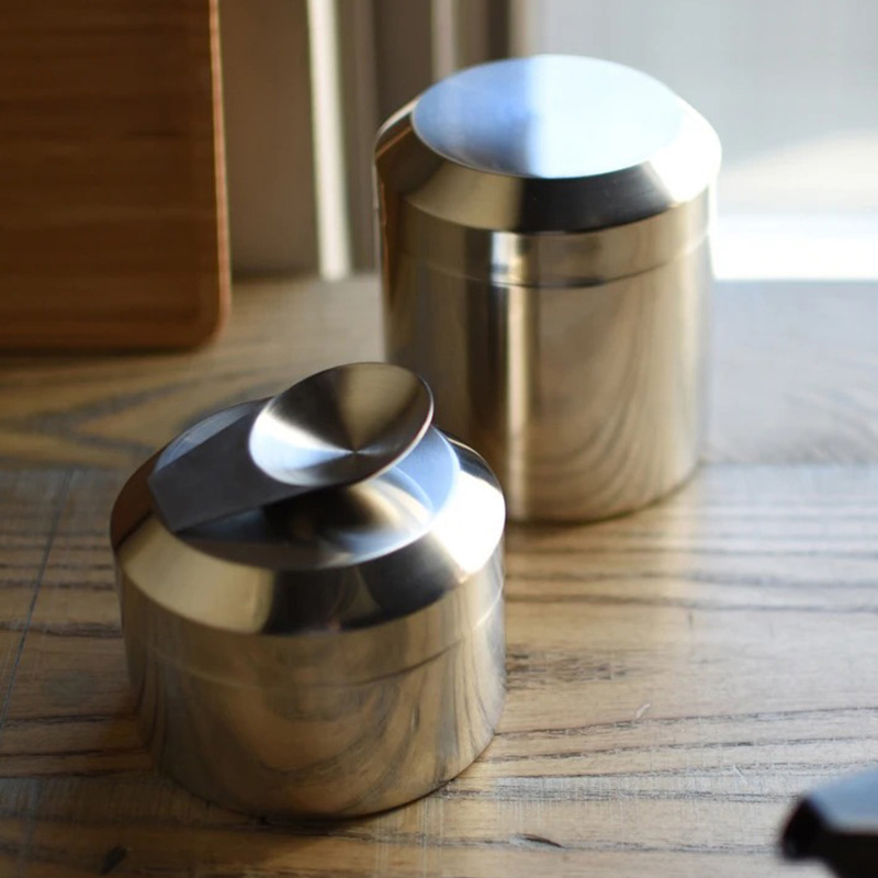 利快茶叶罐日本进口kinto不锈钢多功能防潮大号小号密封罐醒茶罐 - 图0