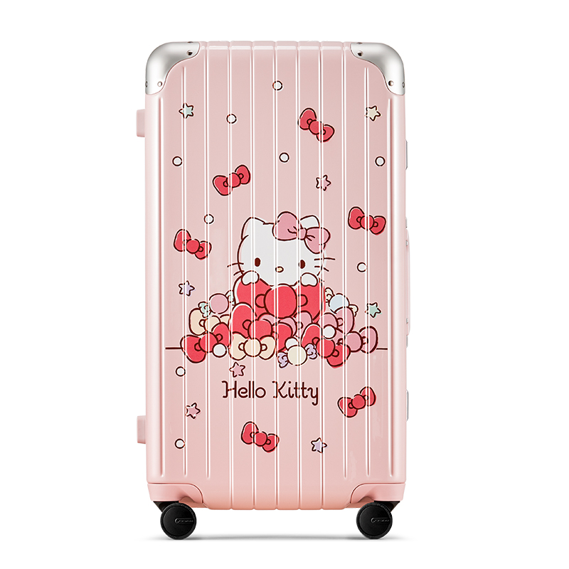 银座xHelloKitty正版联名旅行箱女铝框trunk行李箱大容量20寸登机