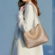 New Zhilan Zhiqu woven hobo bag 2026 new large capacity tote bag