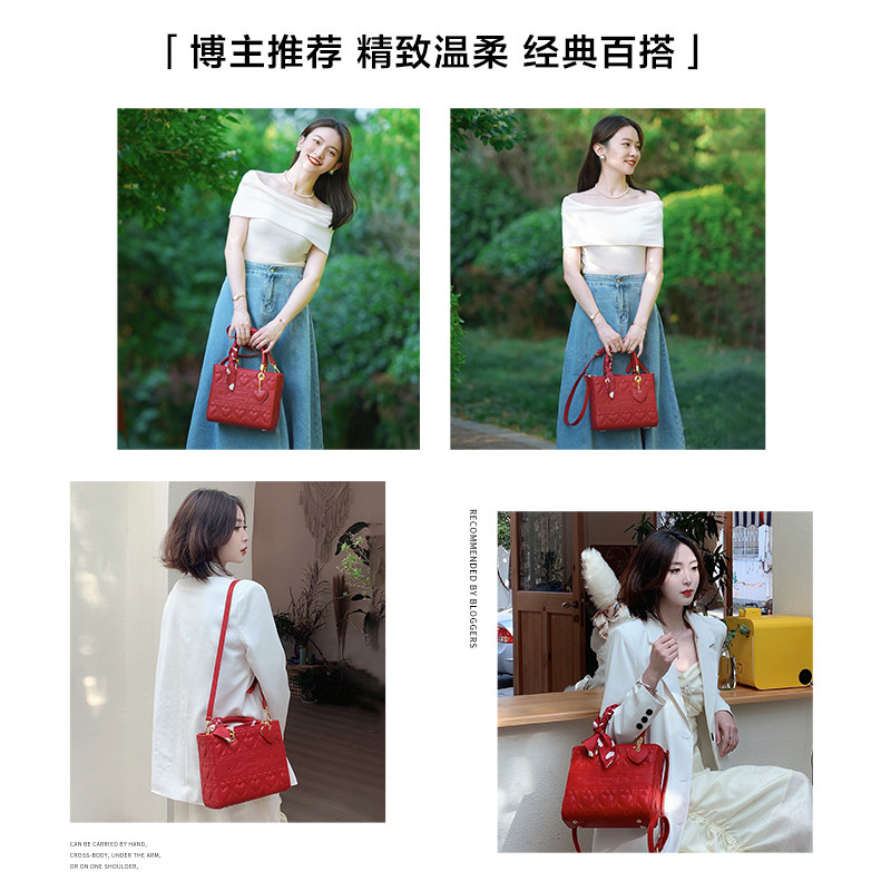 纽芝兰2022新款大容量结婚戴妃包 纽芝兰箱包女士包袋