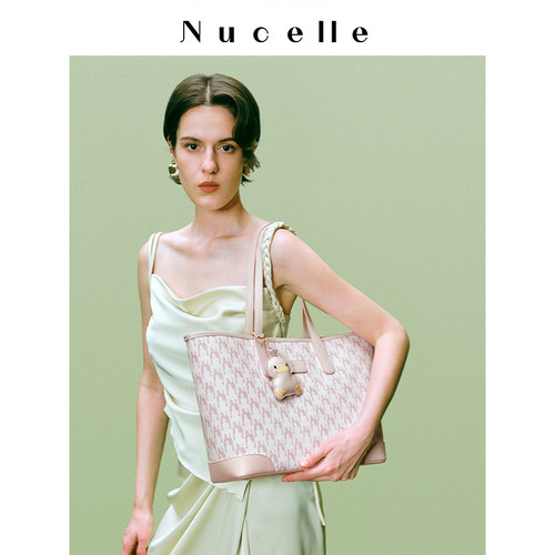 NU纽芝兰经典老花托特包2026新款大学生上课大容量通勤单肩女包 - 图1