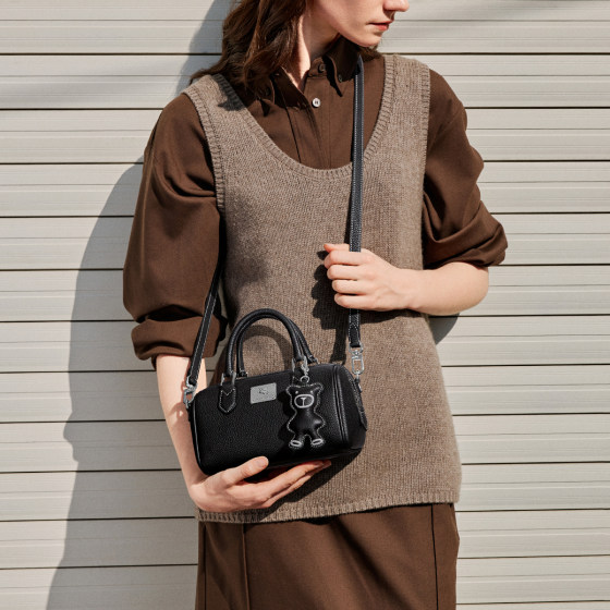 New Zealand first-layer cowhide Boston bag