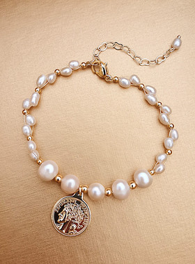 淡水小粒轻奢花式珍珠手链巴洛克