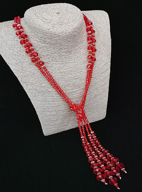 本命年毛衣链衣服红色挂件项链