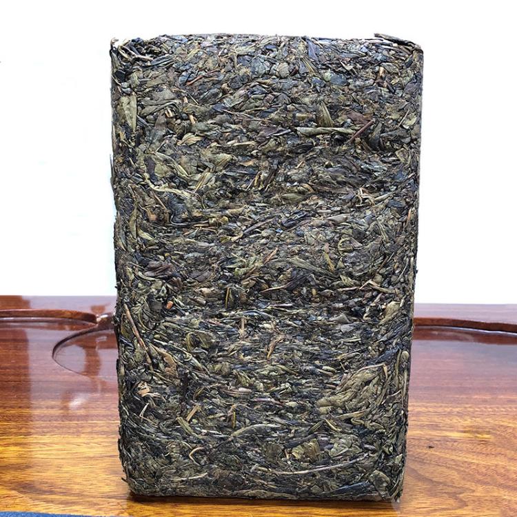 黑茶湖南安化黑茶金花茯砖茶1kg原叶茯砖手筑茯砖安化黑茶茯砖茶