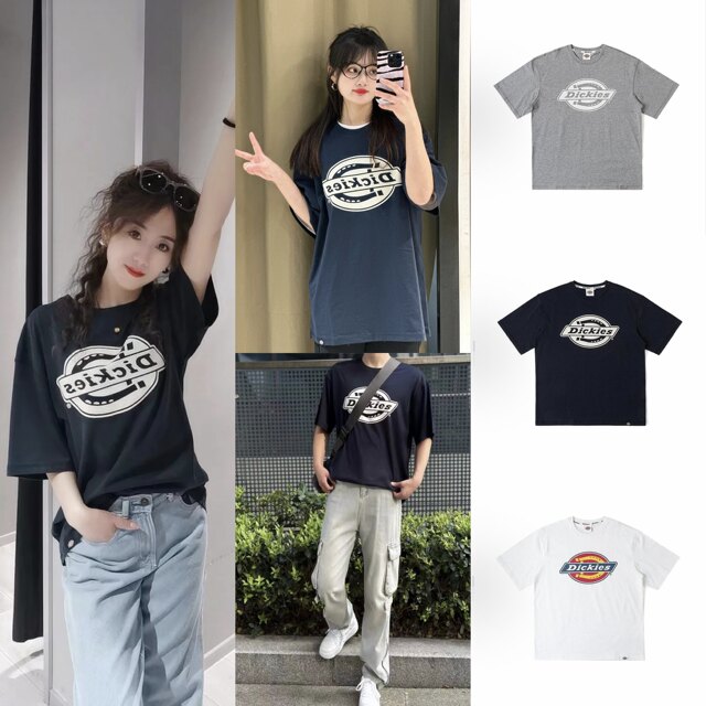 ແທ້ຈິງແລ້ວ DICKIES / Dix ເສື້ອທີເຊີດກິລາຝ້າຍທີ່ສະດວກສະບາຍສໍາລັບຜູ້ຊາຍແລະແມ່ຍິງ