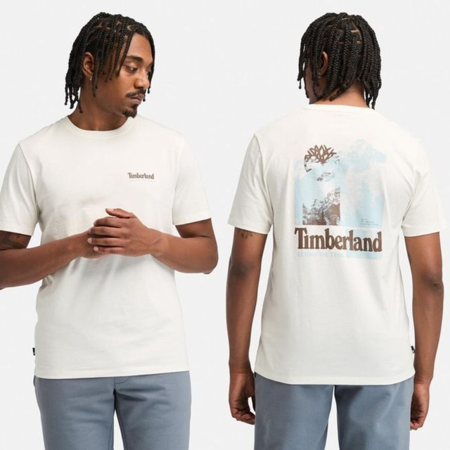 ລູກປືນລູກທີຫ້າ! TIMBERLAND/Timberland 25 ເສື້ອຍືດແຂນສັ້ນຜູ້ຊາຍແລະຜູ້ຍິງແບບສະບາຍໆ ເນື້ອຜ້າຝ້າຍແຂນສັ້ນ