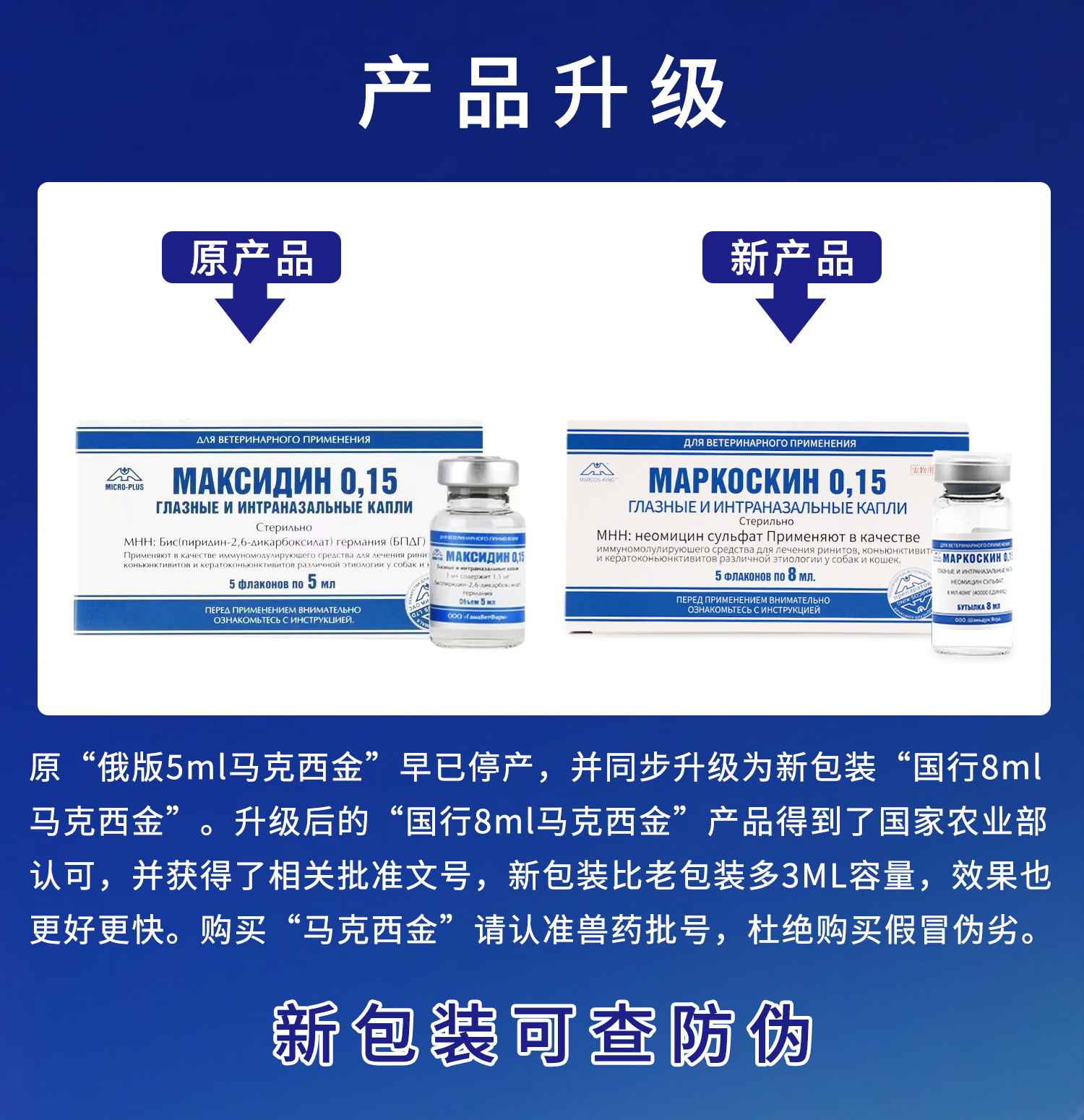 正品 8ml马克西金滴眼液宠物狗狗猫咪流泪鼻涕鼻塞喷嚏猫鼻支滴鼻 - 图0