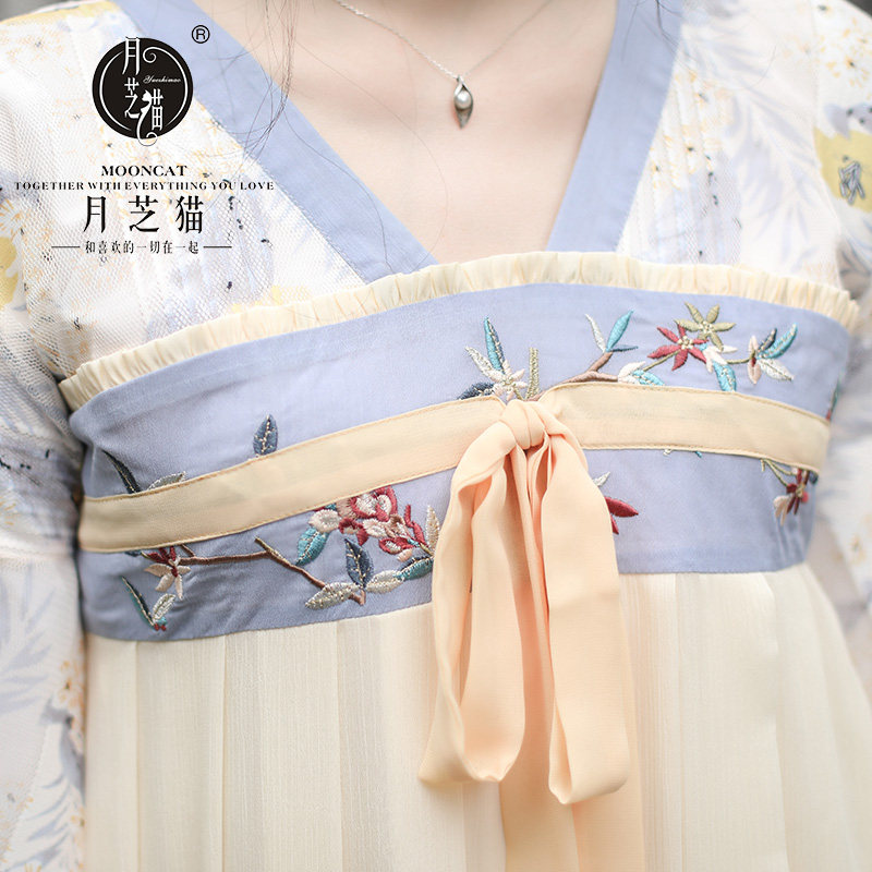 月芝猫花信来时汉元素汉服连衣裙 月芝猫汉服