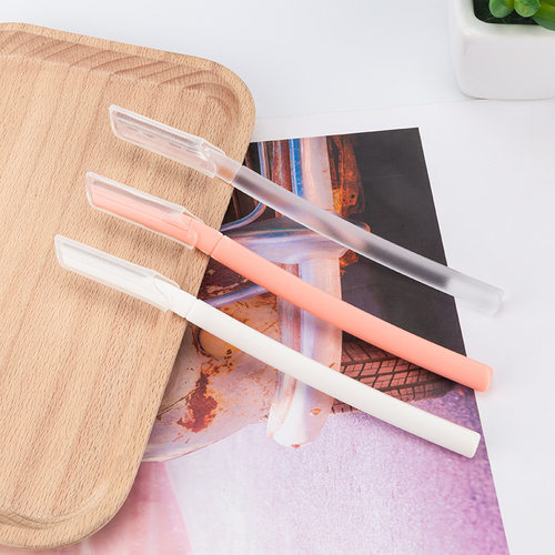 白色透明修眉刀初学者防刮伤眉刀片美妆工具修眉神器画眉毛安全型 - 图0