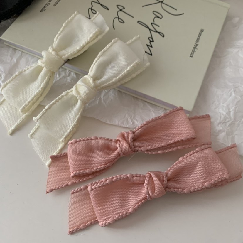 甜美少女公主头对夹网红欧根纱蝴蝶结边夹仙气百搭刘海夹鸭嘴夹子,淘宝优惠券,粉丝福利购,淘宝优惠卷