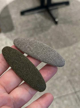 韩系新款羊绒混纺椭圆发夹刘海夹碎发边夹气质百搭高级感侧边夹子