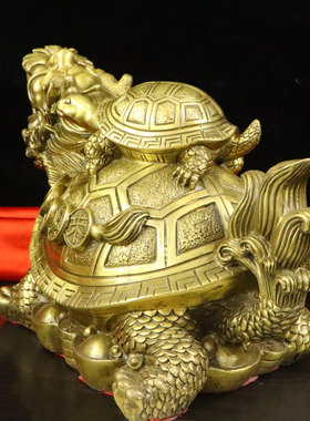 黄铜祝福中式商铺龙龟