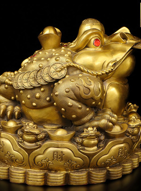 黄铜商铺家居三足金蟾招财进宝