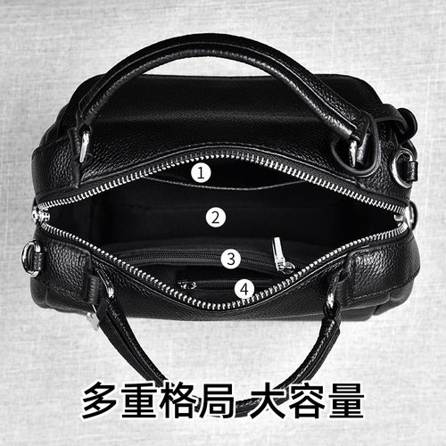 女式质感手提包高级感小众真皮女包2025新款时尚宽带斜挎包单肩包 - 图2