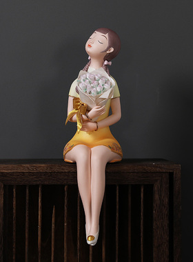 工艺雕塑摆件古典人物德化白瓷