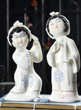 京剧人物摆件陶瓷送老外特色礼品