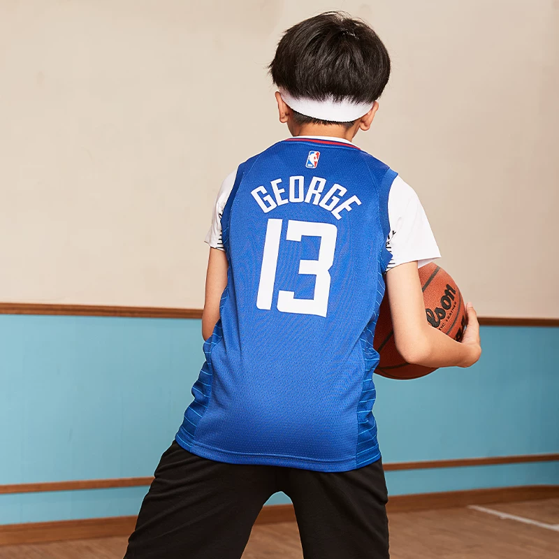 NBA-Nike-Kids Clippers George SWINGMAN ICON Детские куртки для баскетбола больших детей