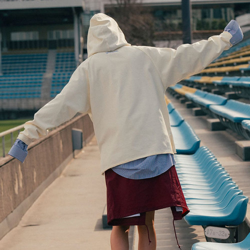 New Balance NB Grey男女款日系宽松休闲连帽卫衣帽衫男JMTL2256 - 图1