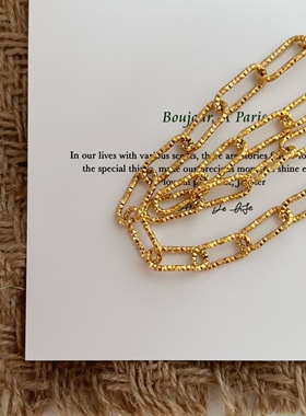 纹理钛钢锁骨链ins冷淡风