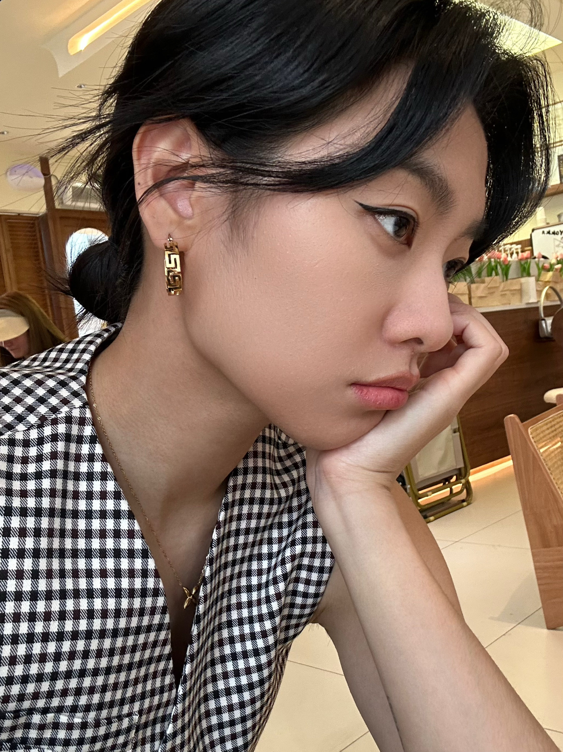 734号镂空耳圈耳钉设计感小众美式复古回纹简约个性高级夸张耳环,淘宝优惠券,粉丝福利购,淘宝优惠卷