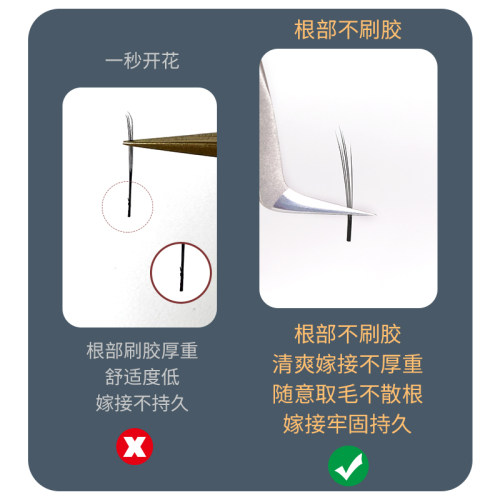 清羽绒0.07婴儿弯JBCD嫁接睫毛婴儿直黑茶色美拉德上下睫毛自然款-图1