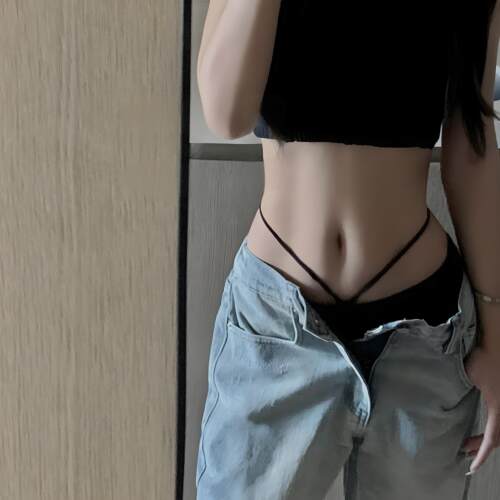 ind*辣妹性感挂腰内裤纯欲无痕冰丝黑色细带性感显腰细三角裤夏 - 图0