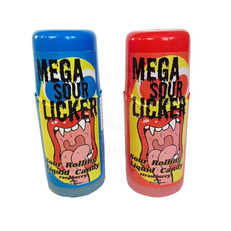 现货 美国mega Sour Licker超级酸劲爆酸 滚珠糖 舔舔糖 液体糖果 - 图3