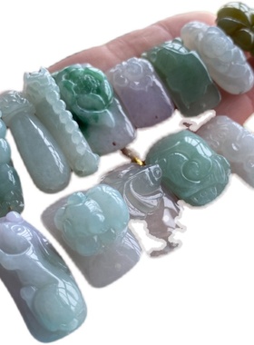 青莲记女天然A货翡翠手牌手链