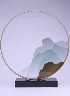 软装饰品样板房间摆件金属新中式