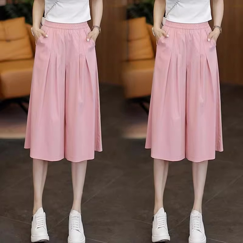 清仓捡漏冰丝阔腿裤女薄款裤子小个子大码宽松休闲凉快透气七分裤,淘宝优惠券,粉丝福利购,淘宝优惠卷