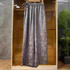 Elastic high waist casual pants for petite plus size straight pants