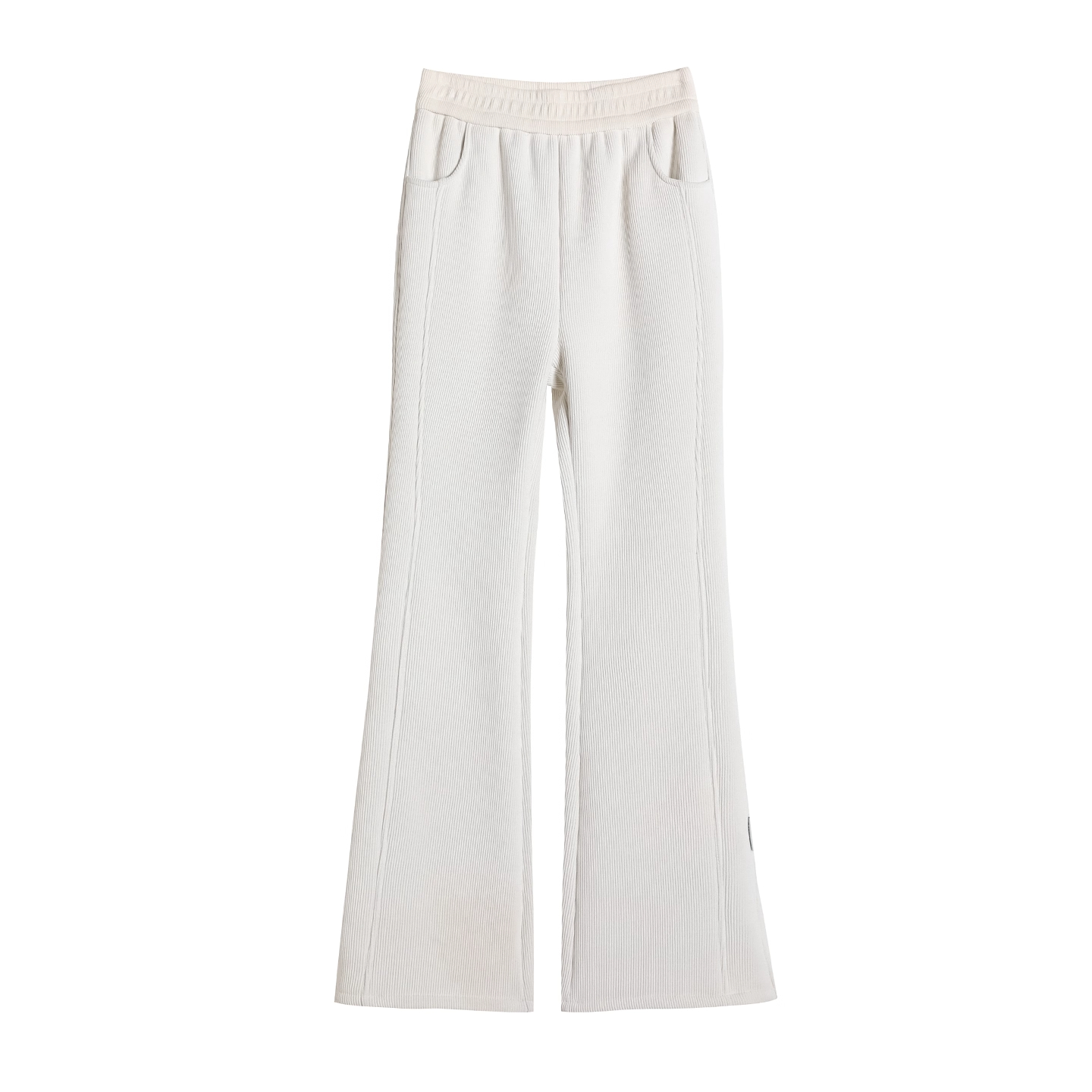 清仓捡漏加绒加厚微喇叭裤女秋冬女士保暖羊羔绒灯芯绒直筒棉裤子 - 图3