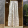 Elastic high waist casual pants for petite plus size straight pants