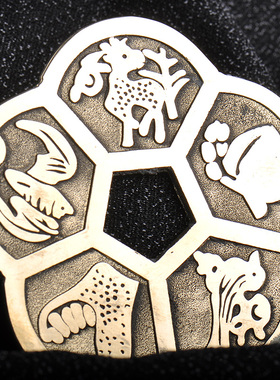 梅花铜钱黄铜中国结挂件