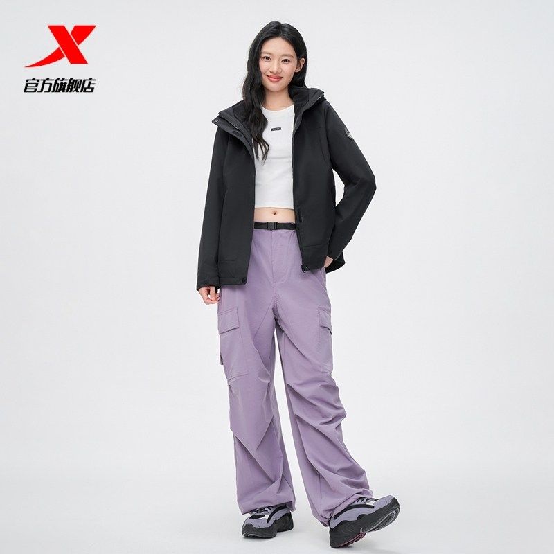 特步冲锋衣女外套三合一两件套2025冬季新款梭织连帽975428660081,淘宝优惠券,粉丝福利购,淘宝优惠卷