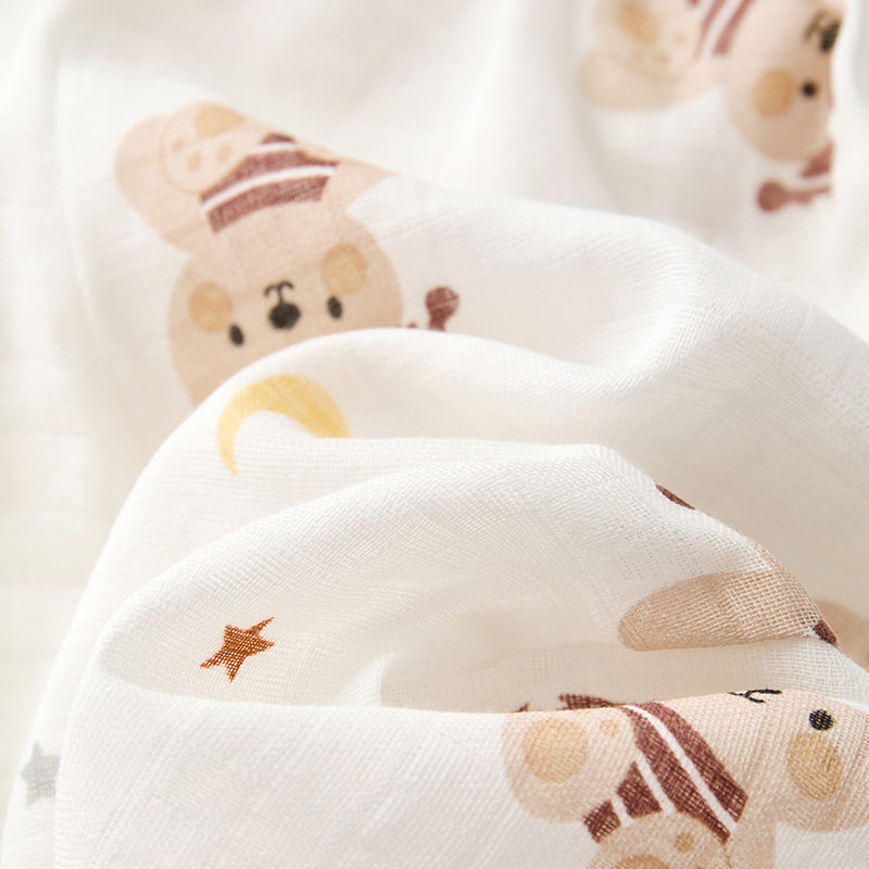 婴儿防蚊裤子A类夏天薄款男童女童睡裤宝宝长裤纱布纯棉夏季儿童