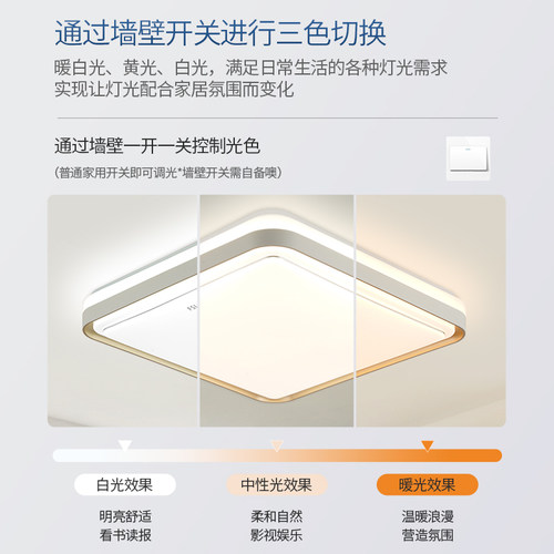 FSL佛山照明led卧室吸顶灯现代简约方形灯具房间过道主卧2026新款 - 图1