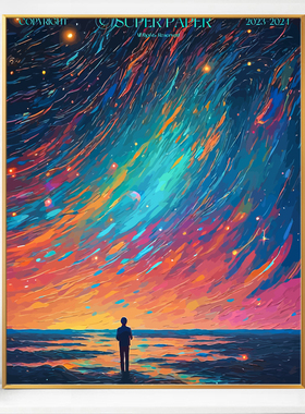 涂鸦彩板风景油画diy手绘装饰