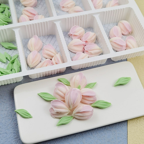 刮刀花巧克力郁金香节日装扮用品蛋糕装饰烘焙食用摆件配件母亲节 - 图3